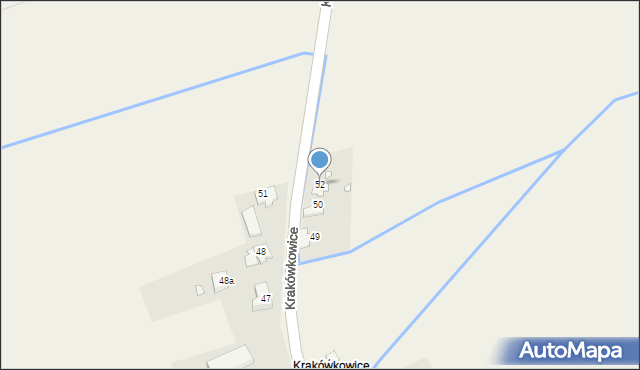 Piotrowice Nyskie, Krakówkowice, 52, mapa Piotrowice Nyskie