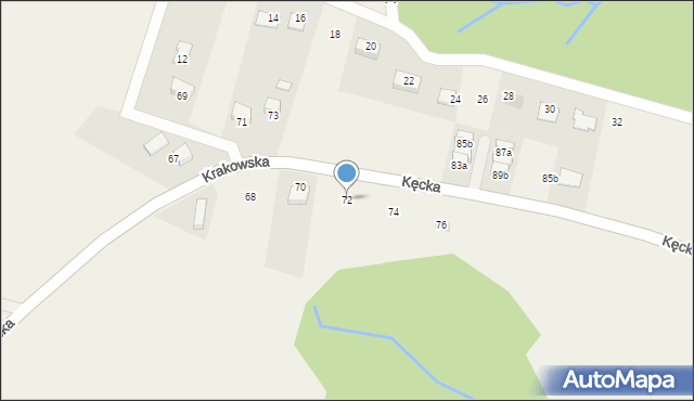 Pisarzowice, Krakowska, 72, mapa Pisarzowice