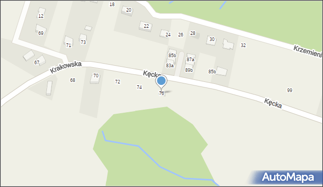 Pisarzowice, Krakowska, 76, mapa Pisarzowice