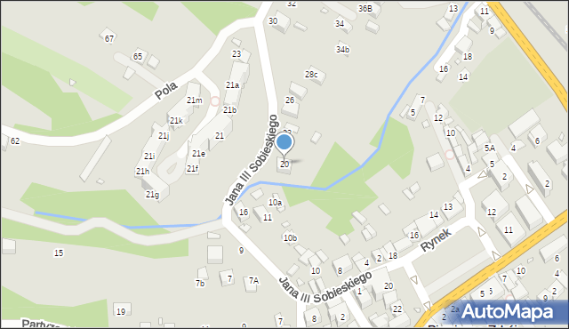 Piwniczna-Zdrój, Króla Jana III Sobieskiego, 20, mapa Piwniczna-Zdrój