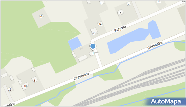 Platerów, Krzywa, 1, mapa Platerów