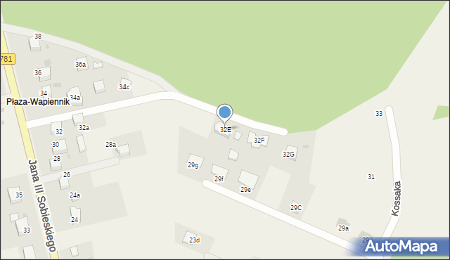 Płaza, Króla Jana III Sobieskiego, 32E, mapa Płaza