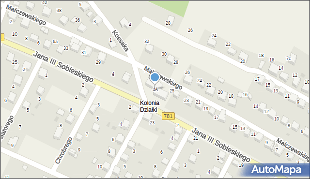 Płaza, Króla Jana III Sobieskiego, 4A, mapa Płaza