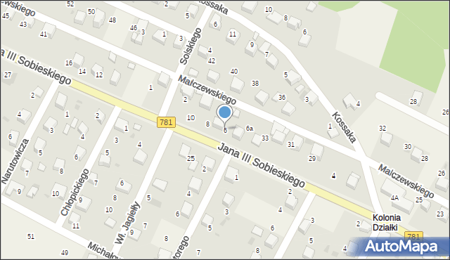 Płaza, Króla Jana III Sobieskiego, 6, mapa Płaza