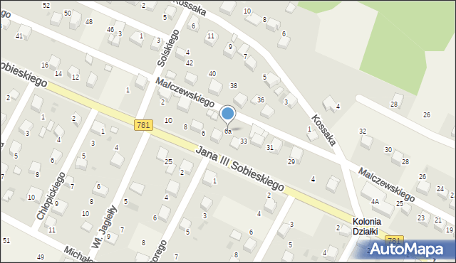 Płaza, Króla Jana III Sobieskiego, 6a, mapa Płaza