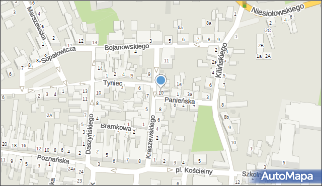 Pleszew, Kraszewskiego, 10, mapa Pleszew