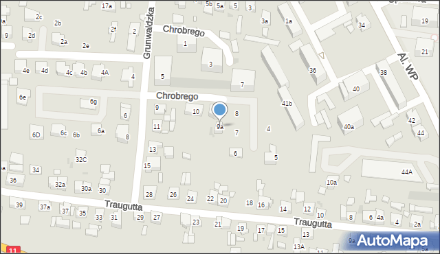 Pleszew, Króla Bolesława Chrobrego, 9a, mapa Pleszew