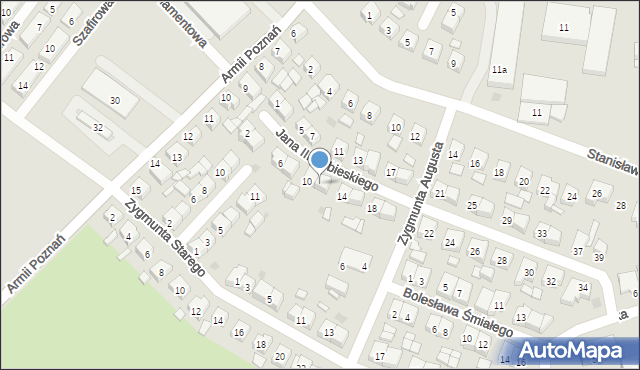 Pleszew, Króla Jana III Sobieskiego, 12, mapa Pleszew