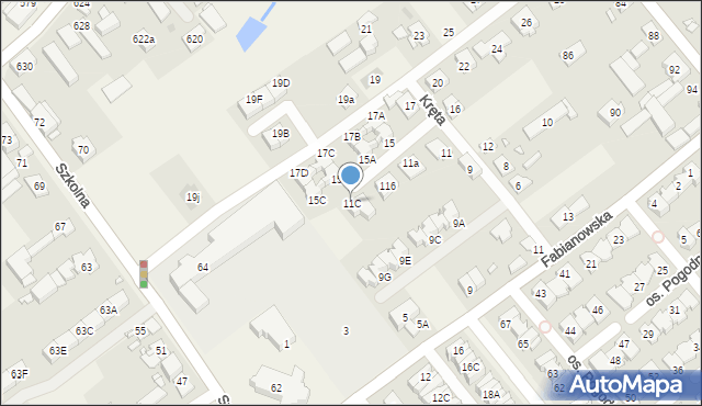 Plewiska, Kręta, 11C, mapa Plewiska