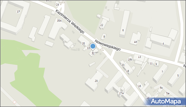 Płock, Króla Kazimierza Wielkiego, 31, mapa Płock