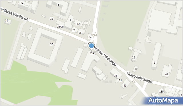 Płock, Króla Kazimierza Wielkiego, 35A, mapa Płock