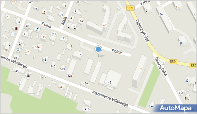 Płock, Króla Kazimierza Wielkiego, 42c, mapa Płock