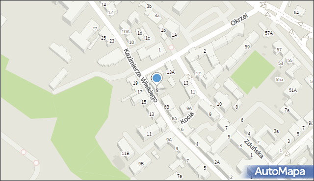 Płock, Króla Kazimierza Wielkiego, 8, mapa Płock