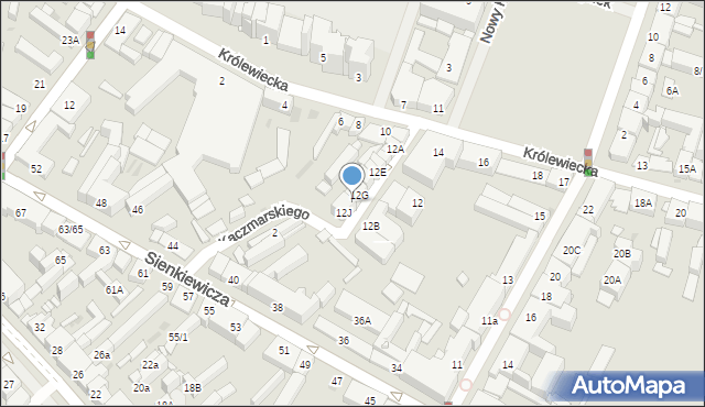 Płock, Królewiecka, 12H, mapa Płock