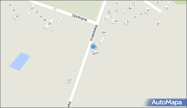 Płock, Krakówka, 19, mapa Płock