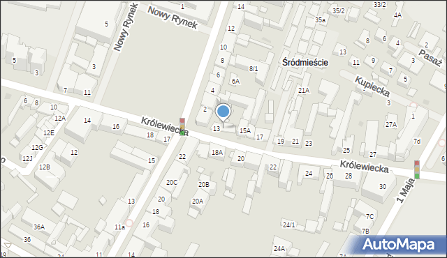 Płock, Królewiecka, 15, mapa Płock
