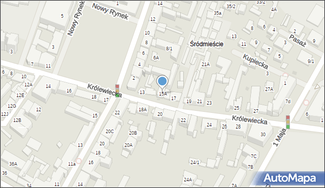 Płock, Królewiecka, 15A, mapa Płock