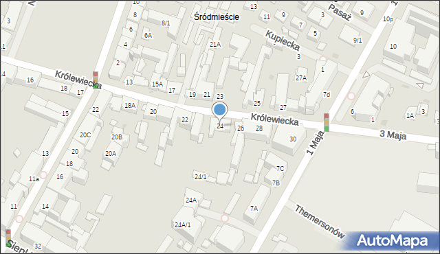 Płock, Królewiecka, 24, mapa Płock