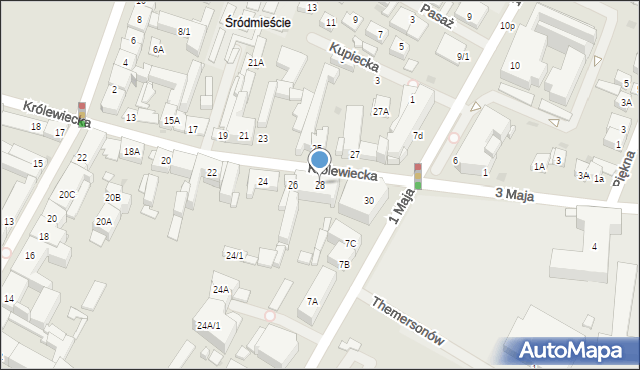 Płock, Królewiecka, 28, mapa Płock