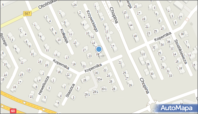 Płock, Krzywickiego Ludwika, 20, mapa Płock