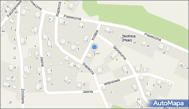 Płoki, Krótka, 1, mapa Płoki