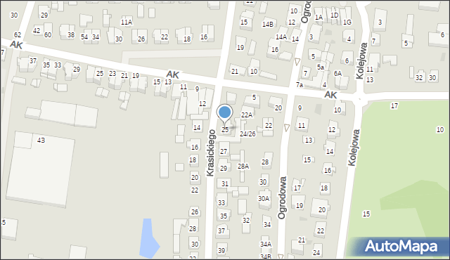 Płońsk, Krasickiego Ignacego, bp., 25, mapa Płońsk