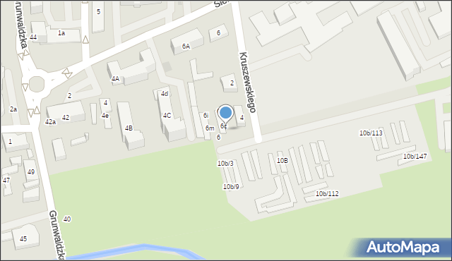 Płońsk, Kruszewskiego Franciszka, 6a, mapa Płońsk