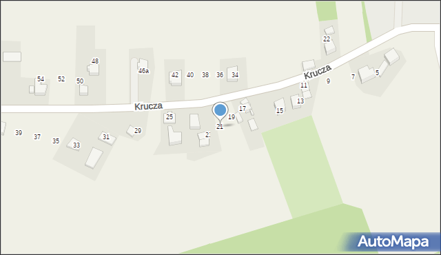 Pniówek, Krucza, 21, mapa Pniówek