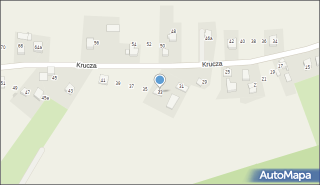 Pniówek, Krucza, 33, mapa Pniówek