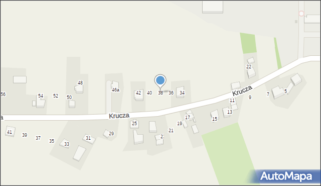 Pniówek, Krucza, 38, mapa Pniówek