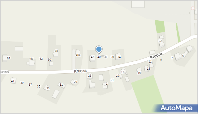 Pniówek, Krucza, 40, mapa Pniówek