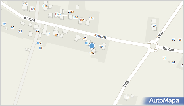 Pniówek, Krucza, 79a, mapa Pniówek