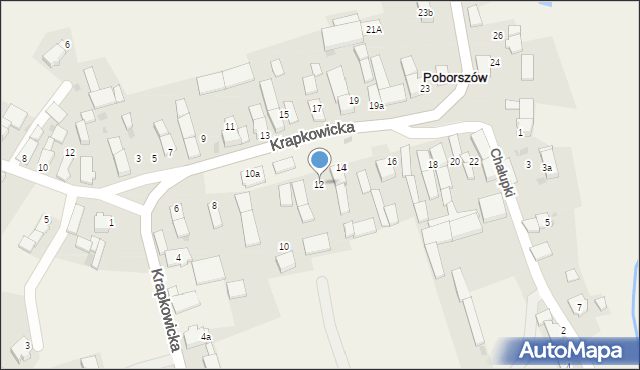 Poborszów, Krapkowicka, 12, mapa Poborszów