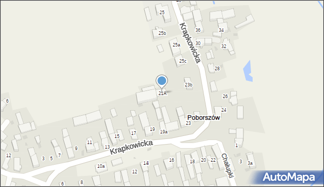 Poborszów, Krapkowicka, 21A, mapa Poborszów