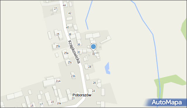 Poborszów, Krapkowicka, 32, mapa Poborszów