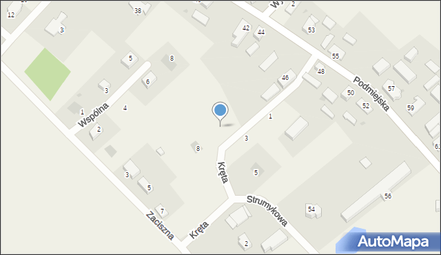 Podańsko, Kręta, 2, mapa Podańsko