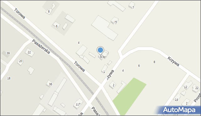 Podborze, Krzywa, 3, mapa Podborze