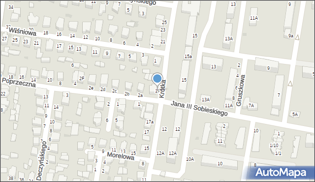 Poddębice, Krótka, 19, mapa Poddębice