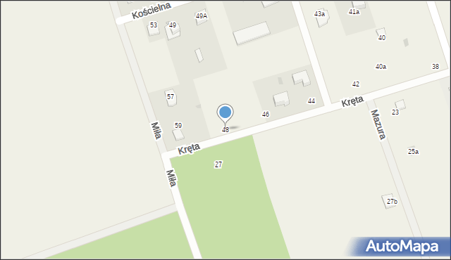 Podgórze, Kręta, 48, mapa Podgórze