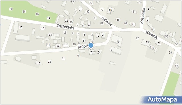 Podlesie, Krótka, 7, mapa Podlesie