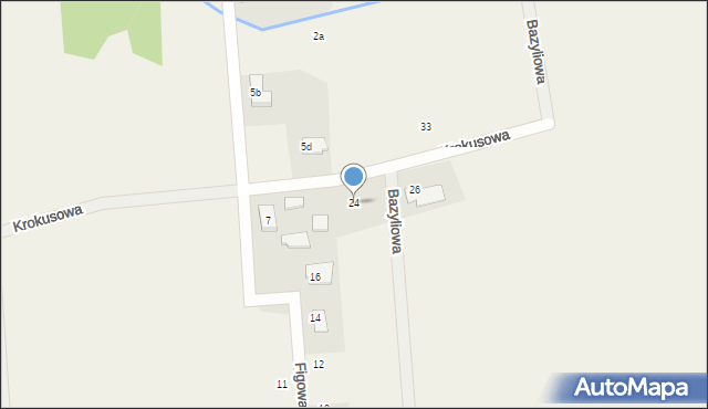 Podolszyn Nowy, Krokusowa, 24, mapa Podolszyn Nowy