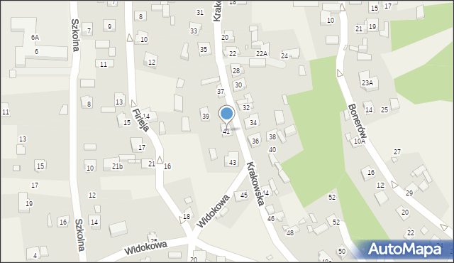 Podzamcze, Krakowska, 41, mapa Podzamcze