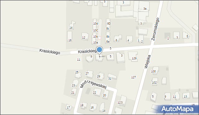 Pogórze, Krasickiego, 7, mapa Pogórze