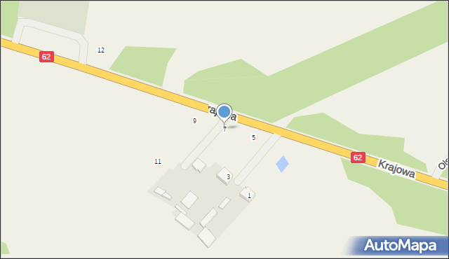 Pogorzelec, Krajowa, 7, mapa Pogorzelec