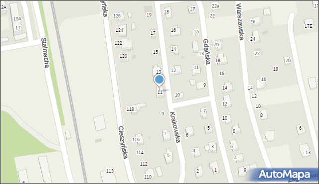 Pogwizdów, Krakowska, 11, mapa Pogwizdów