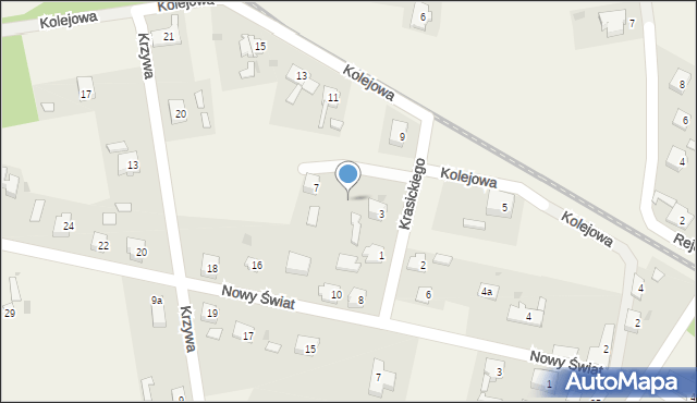 Pokój, Krasickiego, 5, mapa Pokój