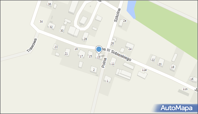 Polakowice, Króla Jana III Sobieskiego, 13, mapa Polakowice