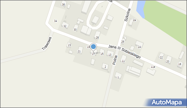 Polakowice, Króla Jana III Sobieskiego, 17, mapa Polakowice