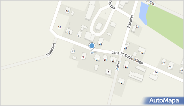 Polakowice, Króla Jana III Sobieskiego, 19, mapa Polakowice