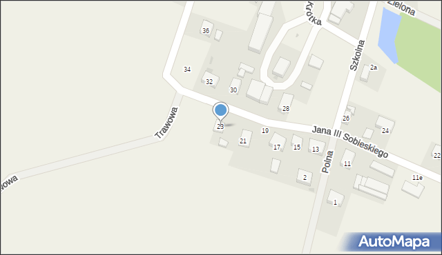 Polakowice, Króla Jana III Sobieskiego, 23, mapa Polakowice